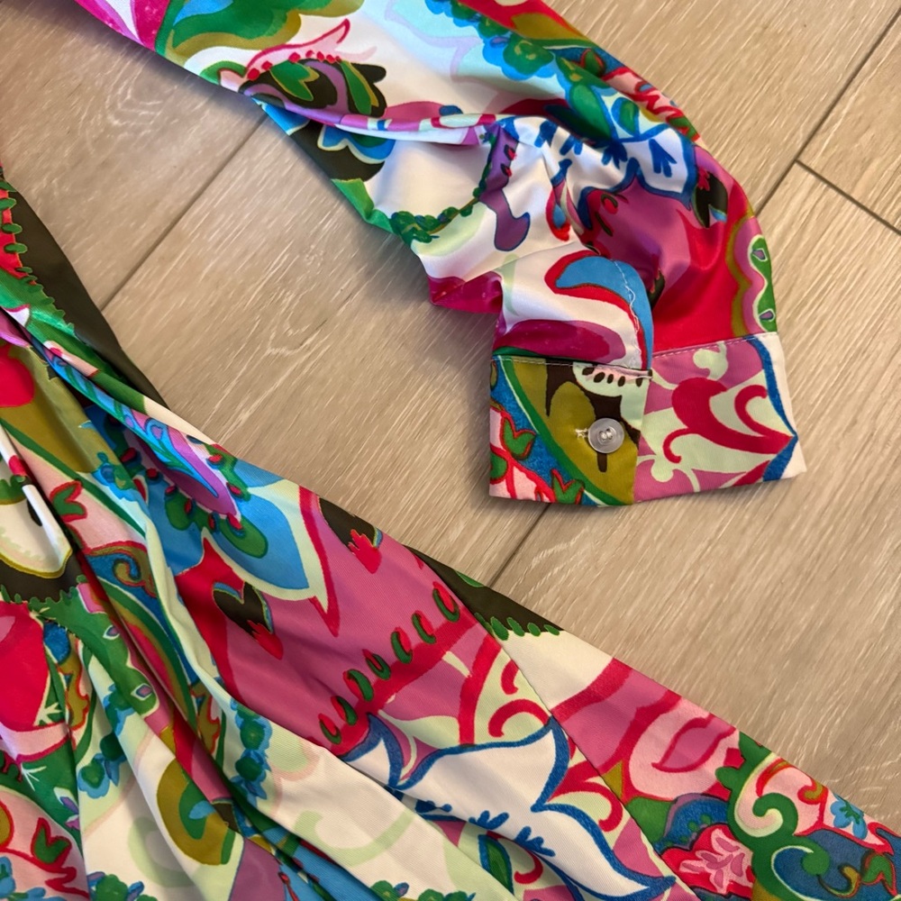 5 piece reseller bundle Colorful Floral Wrap Dress Tops blouses pants A&F Uniqlo - Picture 5 of 15